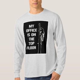 Camiseta El ` mi oficina está en el arborista blanco del