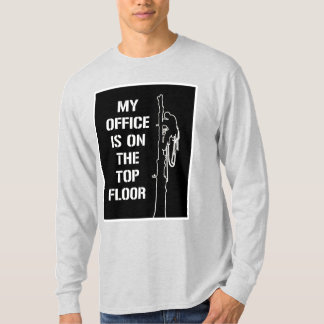 Camiseta El ` mi oficina está en el arborista blanco del