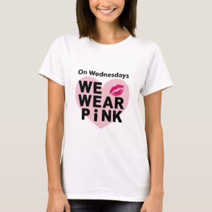 Camiseta El miércoles nos ponemos rosa divertido día de San