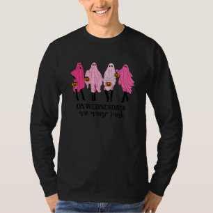 Camiseta El miércoles nos vestimos de fantasma rosa