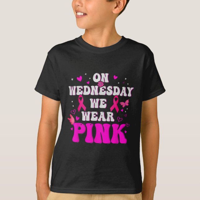 Camiseta El Miércoles Usamos Cáncer De Mama De Cinta Rosa A (Anverso)