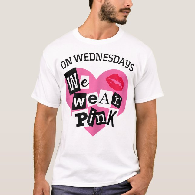 Camiseta El Miércoles Usamos Pink Funny Valentine (Anverso)