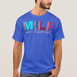 Camiseta El MILF Man I Love Fall Leopard Funny diciendo Adu