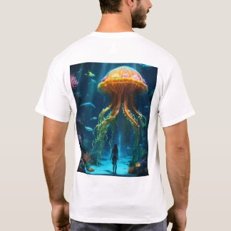 Camiseta el misterio del mar profundo con una medusa