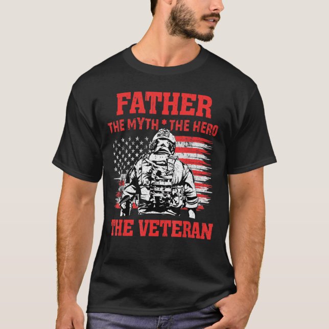 Camiseta El mito del héroe del veterano orgullo (Anverso)