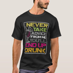 Camiseta El Mixólogo De Bartender Nunca Me Aconseja