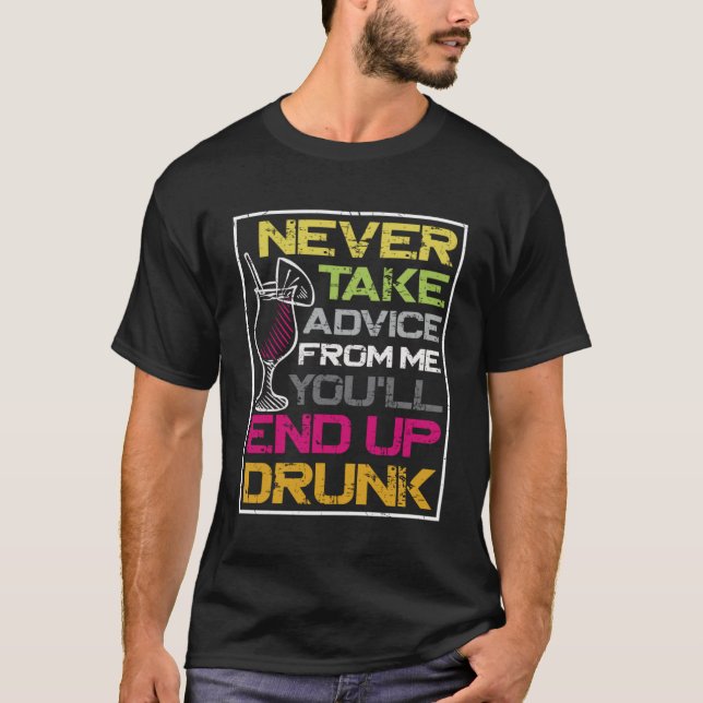 Camiseta El Mixólogo De Bartender Nunca Me Aconseja (Anverso)