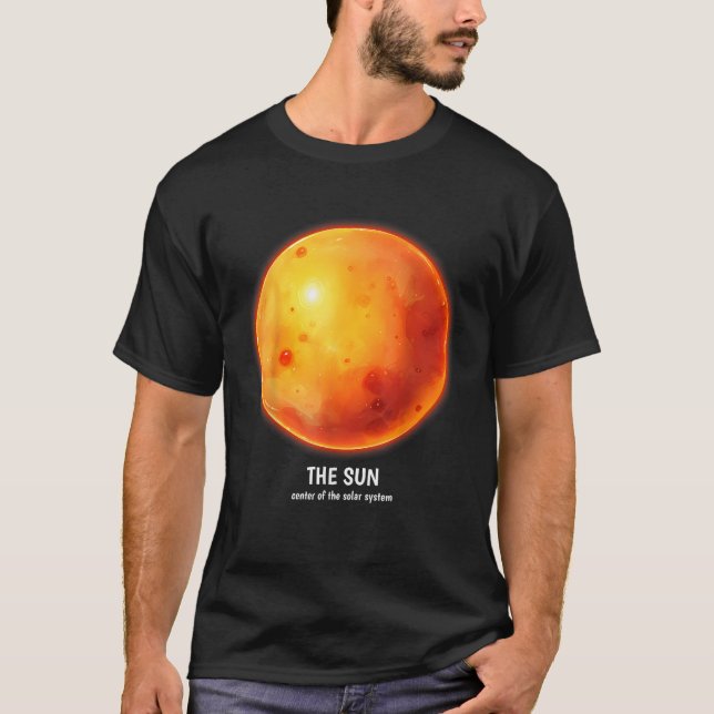 Camiseta El modelo de grupo de coincidencia del sistema sol (Anverso)