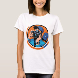Camiseta El moderno tirador - estilizado ícono de fotógrafo