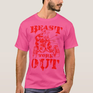 Camiseta El modo de aptitud del lobo de entrenamiento de la