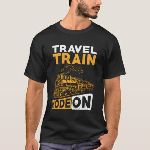 Camiseta El modo de tren de viaje del tren ferroviario en m