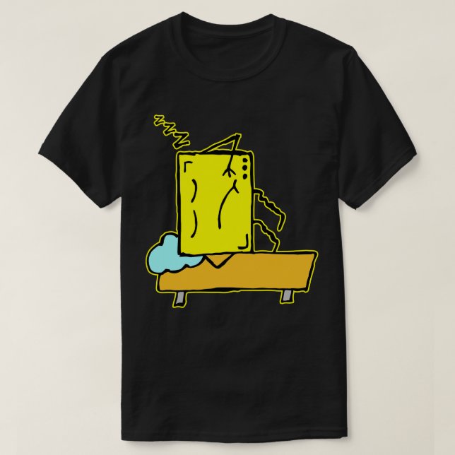 Camiseta El monitor se quedó dormido Nerd de PC (Diseño del anverso)