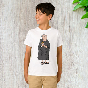 Camiseta El monje sostiene la cruz en una religión religios