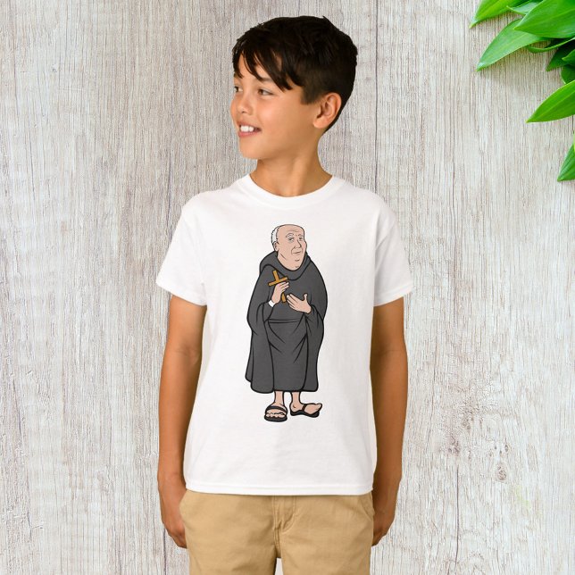 Camiseta El monje sostiene la cruz en una religión religios (Subido por el creador)