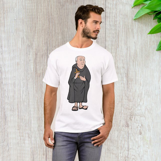 Camiseta El monje sostiene la cruz en una religión religios (Subido por el creador)