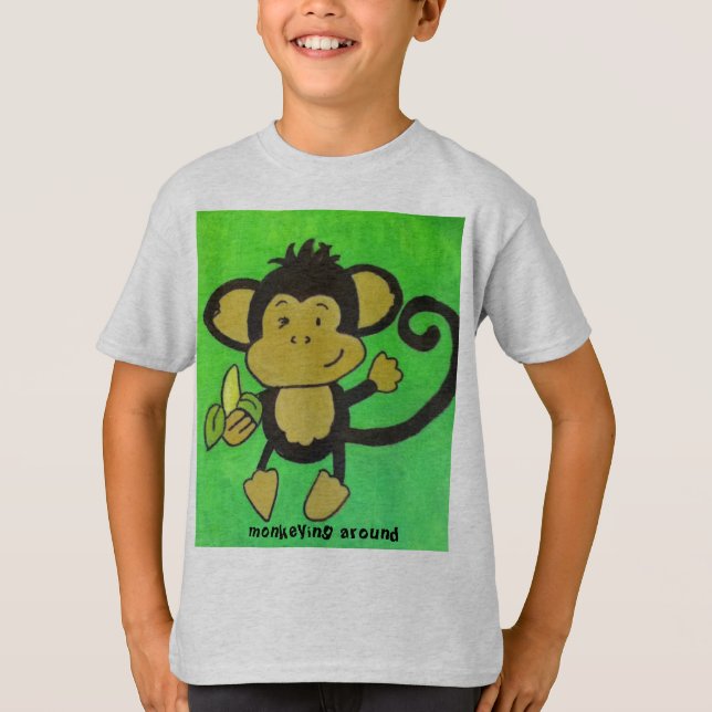 Camiseta el monkeying alrededor (Anverso)
