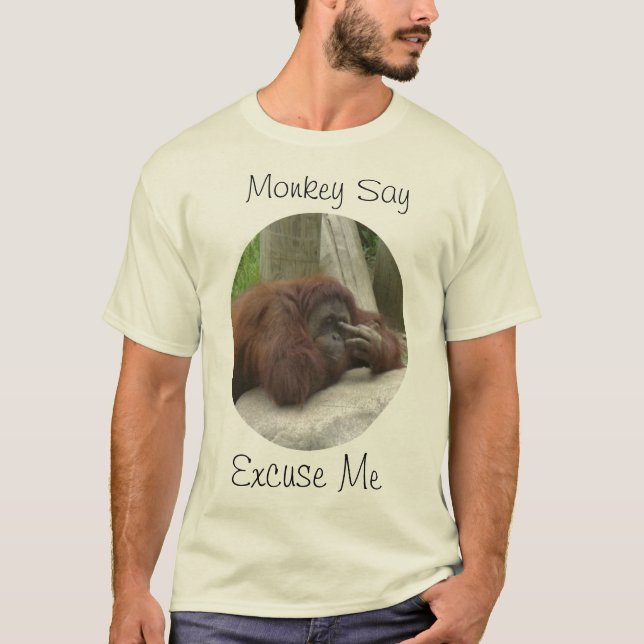 Camiseta El mono dice Perdone (Anverso)