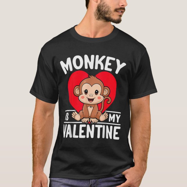 Camiseta El mono es mi mono de San Valentín (Anverso)