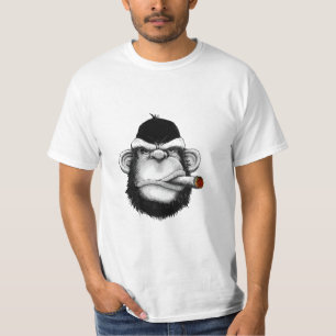 Camiseta El mono está fumando