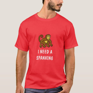 Camiseta El mono necesita un azote (el texto blanco)