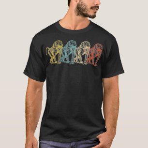 Camiseta El mono retro Mandrill Vintage Baboon Lover 60's 7
