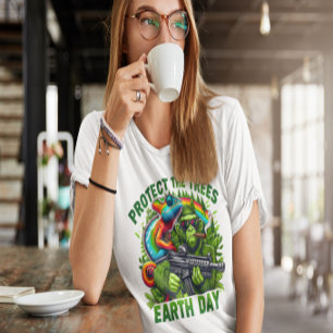 Camiseta El mono travieso y el arma arcoiris