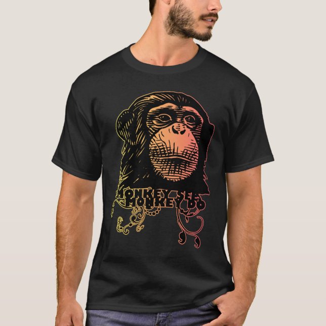 Camiseta el mono VE el mono HACER (Anverso)