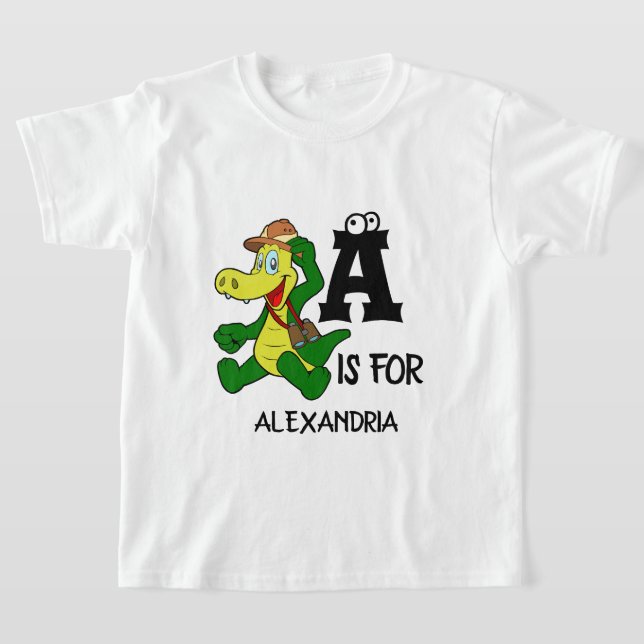 Camiseta El monograma A del personalizado es para el reptil (Distribución)