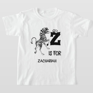 Camiseta El monograma Z del personalizado es para un animal