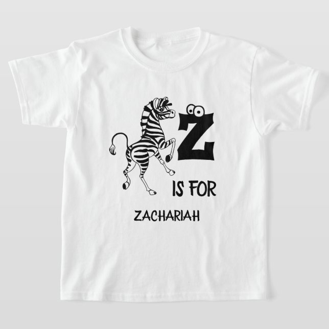Camiseta El monograma Z del personalizado es para un animal (Distribución)
