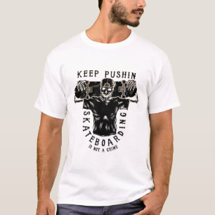 Camiseta El monopatín no es un delito - Esqueleto Skater Re