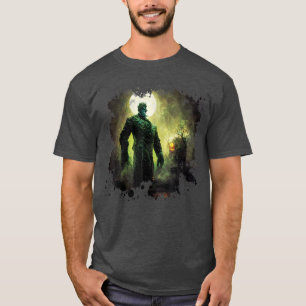 Camiseta El monstruo de Frankenstein espantó el cementerio