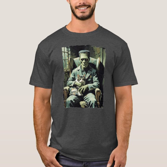 Camiseta ¡El monstruo de Frankenstein se relajaba con su ga (Anverso)