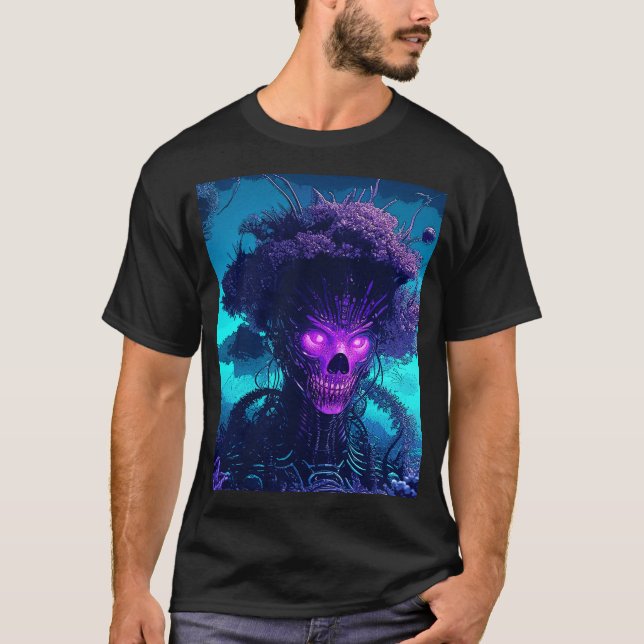 Camiseta El Monstruo Del Ciberárbol En La Oscuridad (Anverso)
