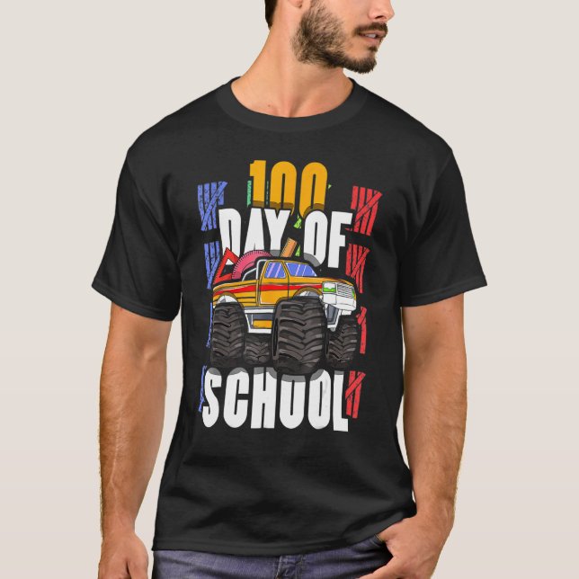 Camiseta El Monstruo del Conductor Estudiante de Camión 100 (Anverso)