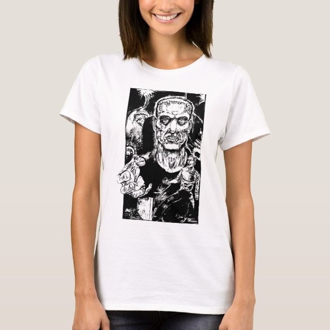 Camiseta El monstruo escapa a los chicas T (Anverso)