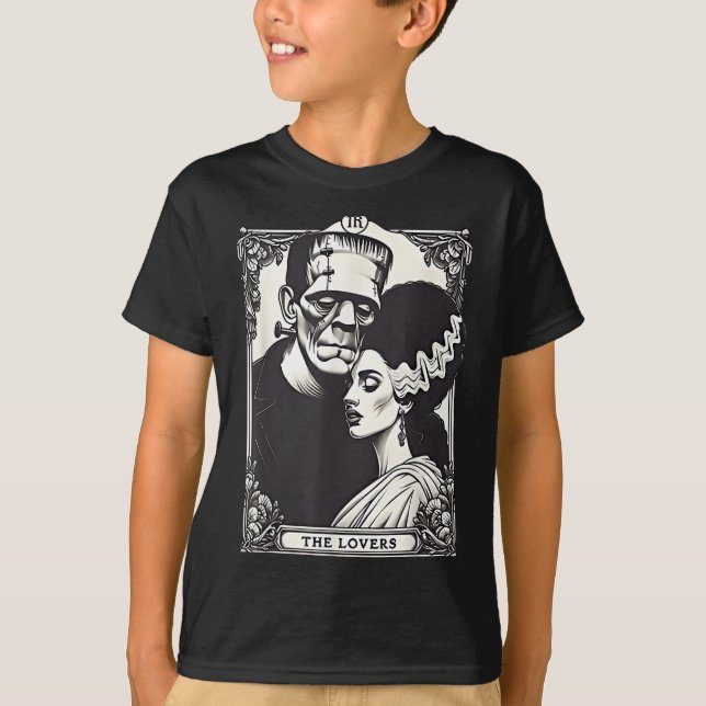 Camiseta El Monstruo Frankenstein Y Bride Los Amantes Del T (Anverso)