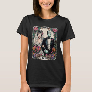 Camiseta El Monstruo Frankenstein Y Bride Los Amantes Del T