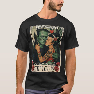 Camiseta El Monstruo Frankenstein Y Bride Los Amantes Del T