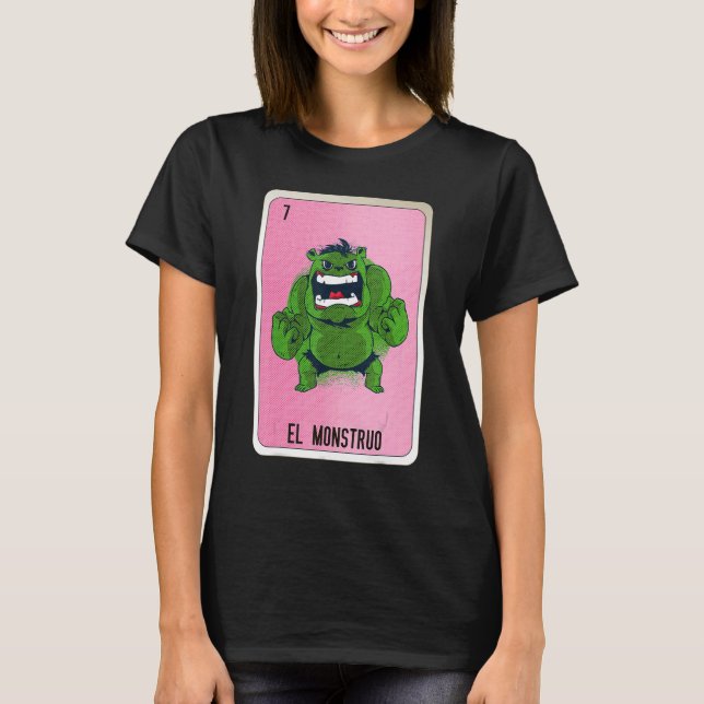 Camiseta El Monstruo Mexican Slang Lottery Bingo Cards (Anverso)