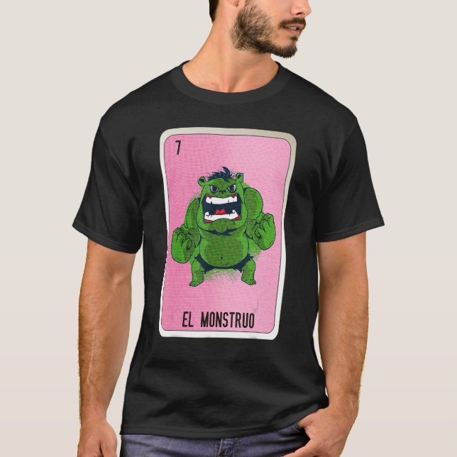 Camiseta El Monstruo Mexican Slang Lottery Bingo Cards (Anverso)