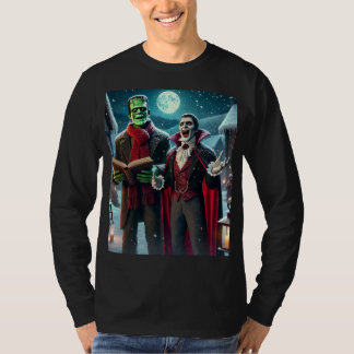 Camiseta El monstruo y la dracula de Caroling Frankenstein