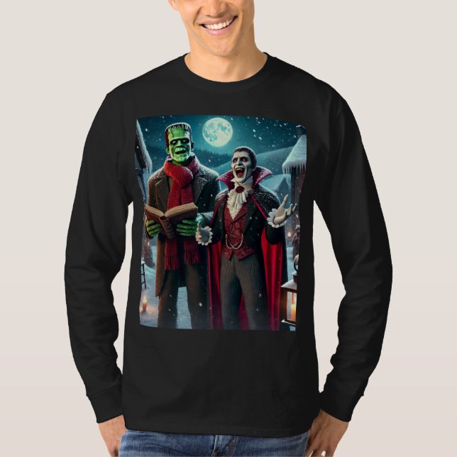 Camiseta El monstruo y la dracula de Caroling Frankenstein (Anverso)