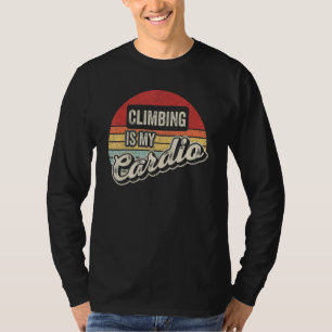 Camiseta El Montañismo Es Mi Cardio Vintage Retro Escalada