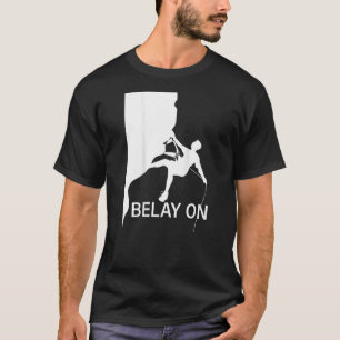 Camiseta El montañista Belayer Belay sobre el arte de escal