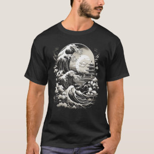 Camiseta El Monte del Arte Japonés Fuji Ola El Japón Estéti