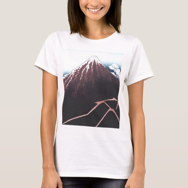 Camiseta El monte Fuji Ukiyo-e por Hokusai, japonés (Anverso)