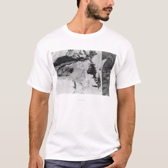 Camiseta El Monte Rainier, escaladores del glaciar de WA (Anverso)