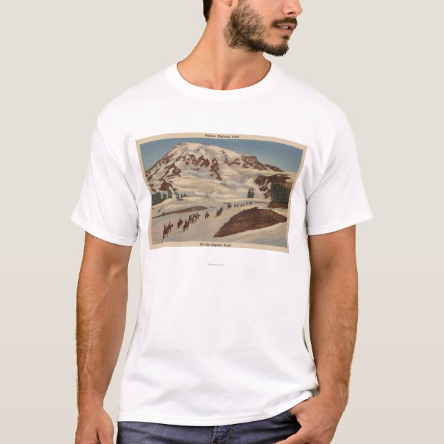 Camiseta El Monte Rainier, WA - hombres a caballo en (Anverso)