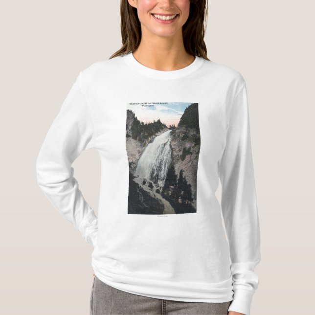 Camiseta El Monte Rainier, Washington - vista de las caídas (Anverso)